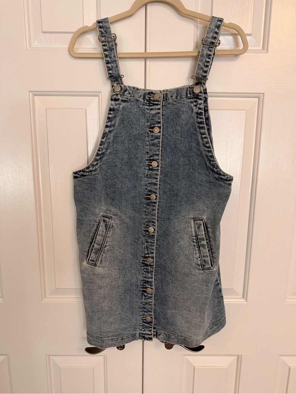 Celebrity Pink Light Blue Acid Wash Denim Dress